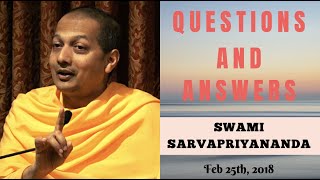 Ask Swami with Swami Sarvapriyananda  Feb 25th 2018 [upl. by Xylon]