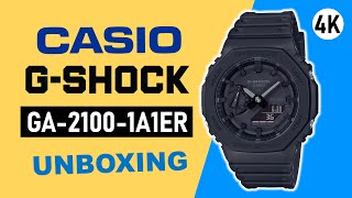 Casio GShock GA21001A1ER Unboxing 4K [upl. by Tisman]