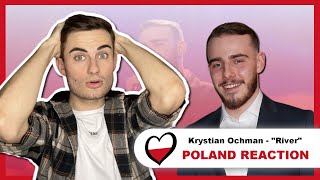 Eurovision 2022 Poland  Krystian Ochman quotRiverquot Reaction [upl. by Ojahtnamas]