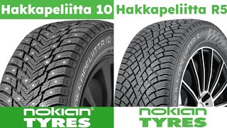 Studded vs Studless Nokian Hakkapeliitta 10 vs Nokian Hakkapeliitta R5 [upl. by Aleacim]