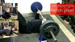 Tricep Exercises To Boost Your Bench  Road to 160kg Bench Press [upl. by Eeliak]