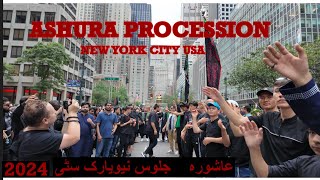 ASHURA PROCESSION IN NEW YORK CITY USA  2024 [upl. by Esenwahs]