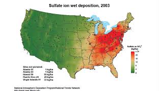 NADP Sulfur Deposition Maps 19852014 [upl. by Zetana]