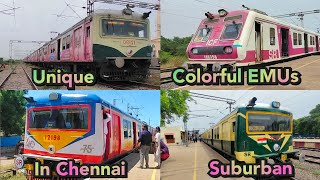 Colorful amp Unique Local Trains in Chennai Gummidipoondi Chengalpattu Chennai Central Trains [upl. by Sadnalor]