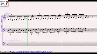 Johann Sebastian Bachs Toccata and Fugue in D minor sheet music for Organ Solo  Video Score [upl. by Putscher]