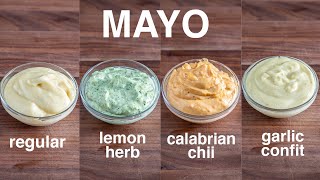 easy HOMEMADE MAYO 4 ways [upl. by Sharla]