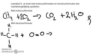 Reactievergelijking opstellen met molecuulformule en structuurformule [upl. by Fritzie555]