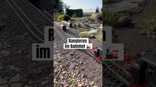 Rangieren im Bahnhof 🚂 garten gartenbahn spurg garden gardenrailway train eisenbahn [upl. by Harpp]