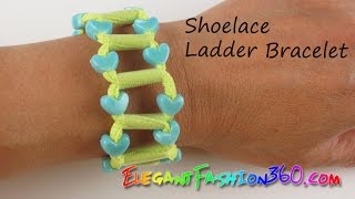 DIY Shoelace Ladder Bracelet  How toTutorial Easy and Fun [upl. by Musetta723]