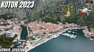 Kotor pomorski grad na obali Bokakotorskog zaliva dron snimak Crna Gora 2023 montenegro kotor [upl. by Ioved]