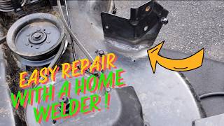 Harbor Freight welder for mower Deck repair [upl. by Ycart818]