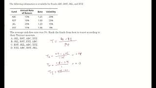 treynor measure FRM Pt2 [upl. by Eelyab]