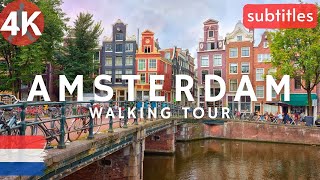 Summer Walk Through Amsterdam  4K City Tour [upl. by Neely582]