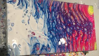 9 Interesting Technique Experiment Resulting in a Funky Pattern Acrylic Pouring  Fluid Art [upl. by Prowel]