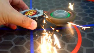 Making Beyblades Spark in Real Life using my HANDS [upl. by Larine698]