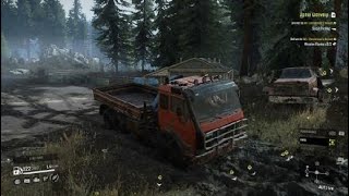 SnowRunner PS4Ep 215  Mods Yukon Flooded Foothills quotTrailer Whirlpoolquot English [upl. by Ymassej]