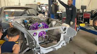 vq37 swapped Datsun 280z 370z engine swap on a s30 280z [upl. by Arolf881]