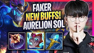 FAKER TRIES AURELION SOL WITH NEW BUFFS  T1 Faker Plays Aurelion Sol MID vs Garen  Season 2024 [upl. by Nnednarb331]