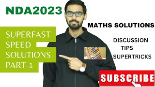 NDA 2023  Maths Paper discussion solutions and very simpleTricks Must watch for NDA [upl. by Noraj145]