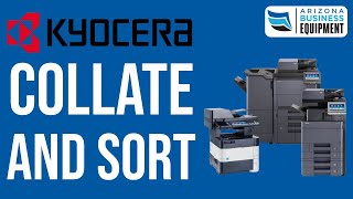 How to collate and sort your print jobs on a Kyocera printer [upl. by Amandy205]