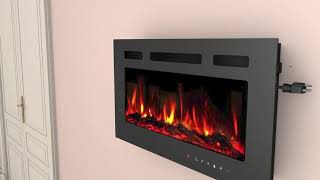 Electric Fireplace Install Video For 30405060 THIN [upl. by Aurelea]