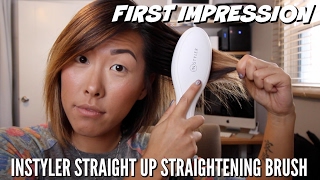 INSTYLER STRAIGHT UP STRAIGHTENING BRUSH  ITSJUSTKELLI [upl. by Melina]