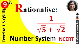 Rationalise the Denominator 1Root 5  Root 2  Rationalise the denominator of 1√5√2 [upl. by Hesler734]