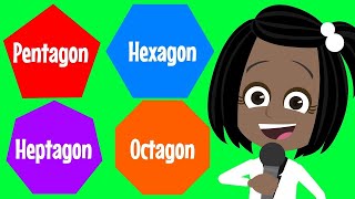 Pentagon Hexagon Heptagon Octagon  2D Shape Songs for Kids [upl. by Yeltneb428]