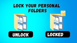 How to LOCK or UNLOCK a folder windows 7 8 10 or 11 [upl. by Leunamne520]