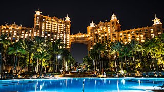 ATLANTIS Paradise Island Bahamas  Night Timelapse [upl. by Halla]