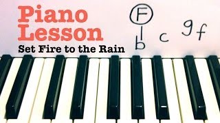 Set Fire To The Rain Piano Lesson EASY  Adele Todd Downing [upl. by Znieh]