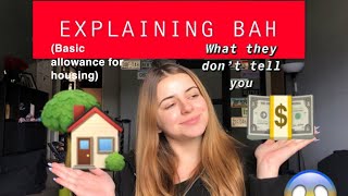 MILITARY BAH BASIC ALLOWANCE FOR HOUSING  WHAT YOU NEED TO KNOW [upl. by Eirised]