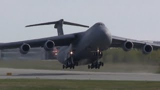 Lockheed C5M Super Galaxy Takeoff [upl. by Eibo]