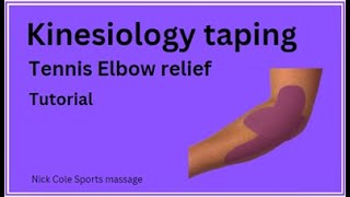 Kinesiology tape  tennis elbow relief [upl. by Libbna837]