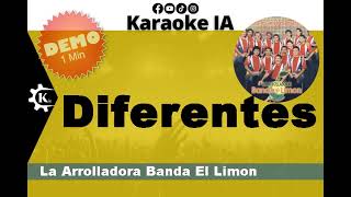 La Arrolladora Banda El Limon Diferentes  Karaoke [upl. by Lalaj]