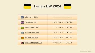 Ferien BW 2024 [upl. by Hightower575]