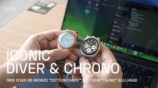 ORIS BRONZE COTTON CANDY amp CITIZEN BULLHEAD REVIEW  Tankas Thoughts [upl. by Nnyladnarb]