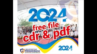 Free Kalender 2024 file cdr amp pdf [upl. by Hammel]