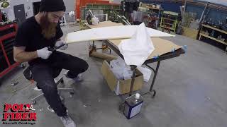 Time Lapse 3 Fabric Covering on the 2018 Super Cub Raffle Plane [upl. by Yentuoc]