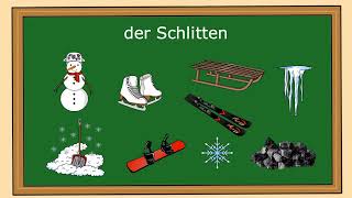 Winter Wortschatz German vocabulary [upl. by Kippie280]