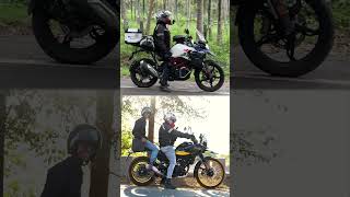 BMW G310 GS vs Himalayan 450 Suspension Check shorts [upl. by Yadseut444]