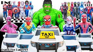 SpiderMan Bros protect Superheros Taxi Car  SpiderMan Into The SpiderVerse 2024 122 [upl. by Mattson]