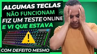 Algumas teclas do teclado não funciona FAÇA O TESTE [upl. by Esirtal762]