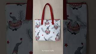 How to make Tote bag at home  Tote bag cutting and stitching shorts bagmaking sewing diybag [upl. by Conlin]