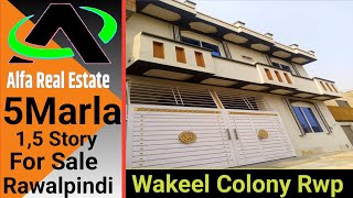 Brand New 5Marla 15 Storey House For Sale In Wakeel Colony Rawalpindi Alfa Real Estate [upl. by Aneles]