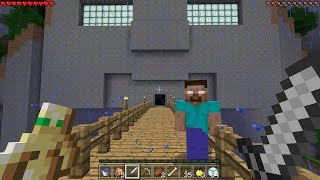 Herobrine showed up in this Minecraft World Herobrine Sighting in Minecraft PE [upl. by Cherise]