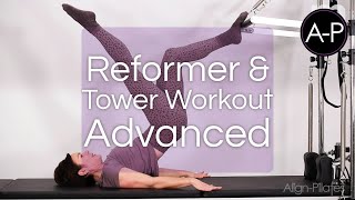 Pilates Reformer and Tower Workout Level 3 Advanced 40 mins [upl. by Idram]