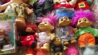 collection of classic retro troll toys made by russ and dam trolls etc [upl. by Zaslow]