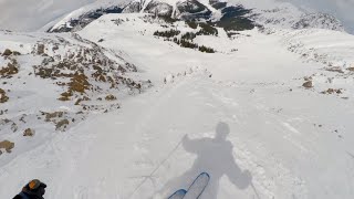 Skiing the EAST WALL at ARAPAHOE BASIN  Narrow North Pole and North Pole [upl. by Eissahc]