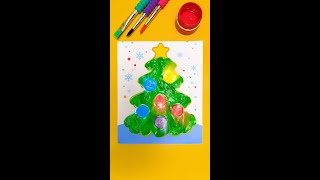 Lets Color a Christmas Tree 🎄 Finger Painting [upl. by Eeraj965]